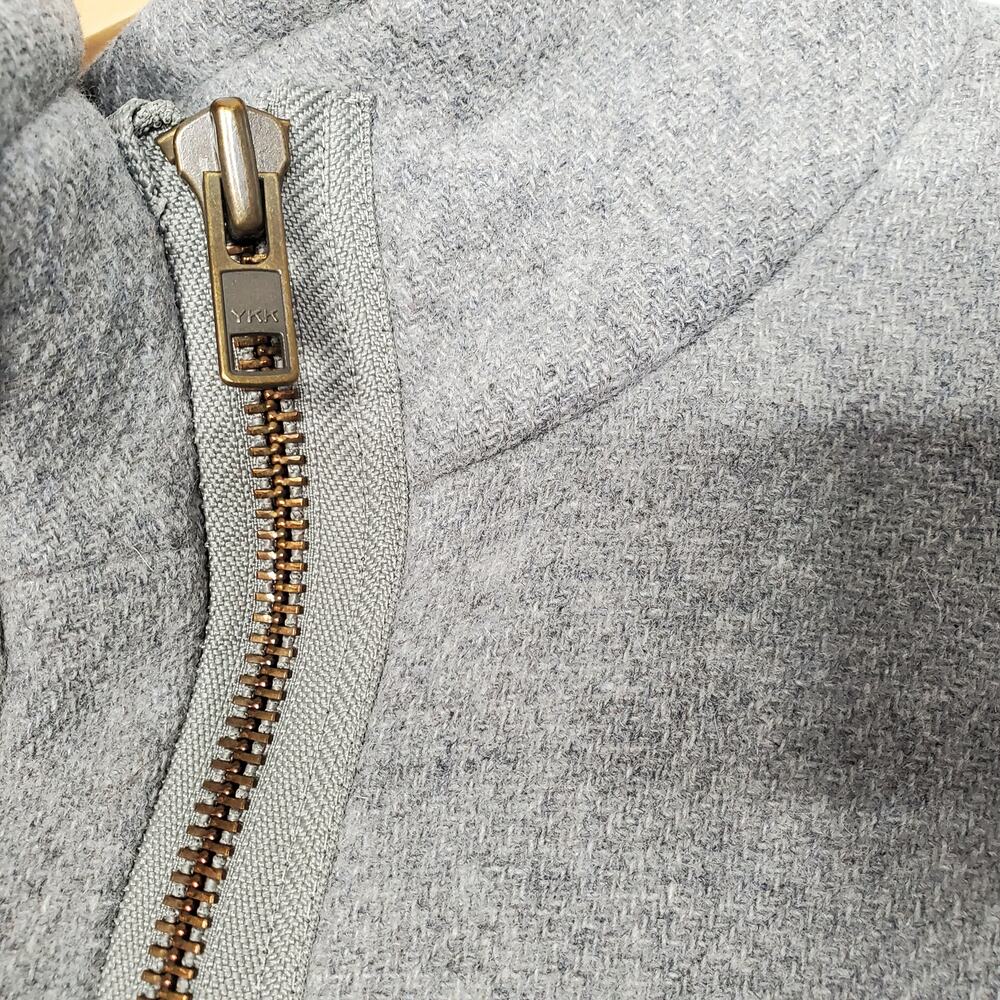 J Crew Stadium Cloth by Nello Gori Cocoon Coat Heather Dusk Gray B2770 Size 4 - Picture 5 of 9